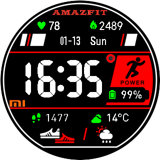 华米跃我Amazfit Pace, Stratos手表表盘