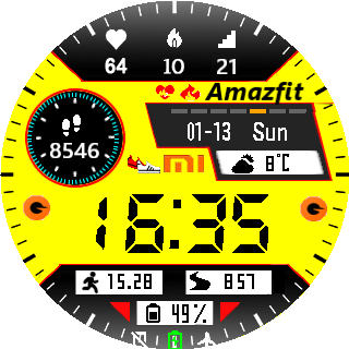 华米跃我Amazfit Pace, Stratos手表表盘