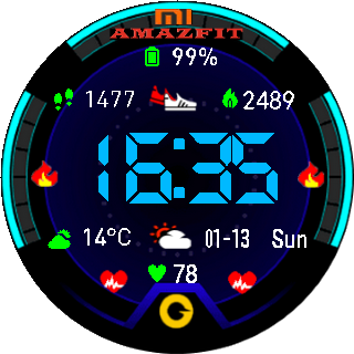 华米跃我Amazfit Pace, Stratos手表表盘