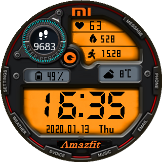 华米跃我Amazfit Pace, Stratos手表表盘
