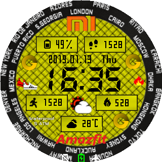 华米跃我Amazfit Pace, Stratos手表表盘