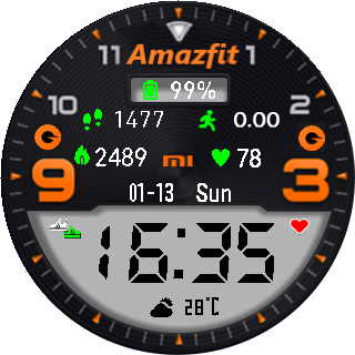 华米跃我Amazfit Pace, Stratos手表表盘