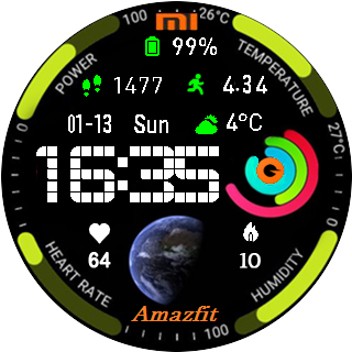 华米跃我Amazfit Pace, Stratos手表表盘