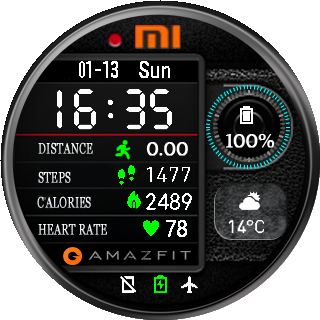华米跃我Amazfit Pace, Stratos手表表盘