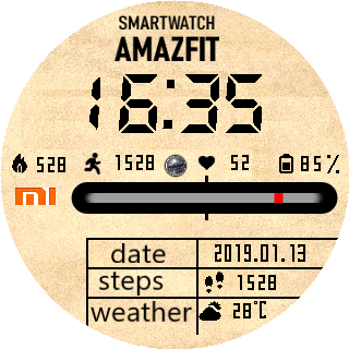 华米跃我Amazfit Pace, Stratos手表表盘