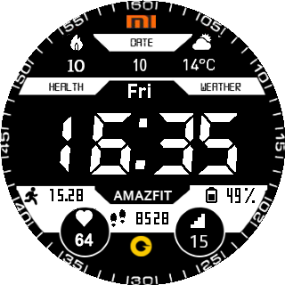 华米跃我Amazfit Pace, Stratos手表表盘