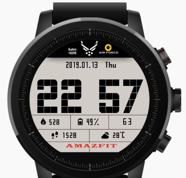 华米跃我Amazfit Pace, Stratos手表表盘