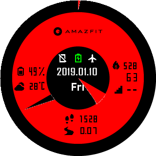 华米跃我Amazfit Pace, Stratos手表表盘