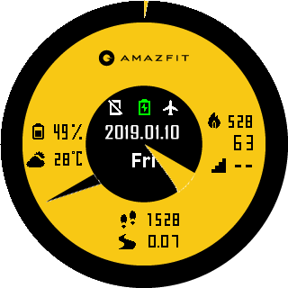 华米跃我Amazfit Pace, Stratos手表表盘