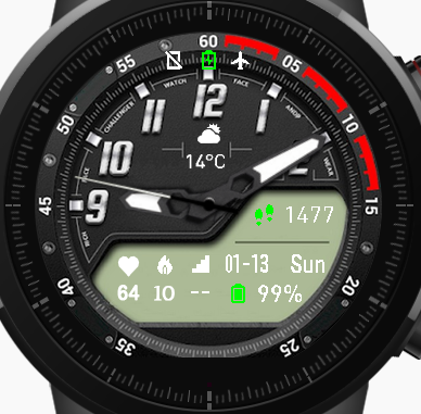 华米跃我Amazfit Pace, Stratos手表表盘