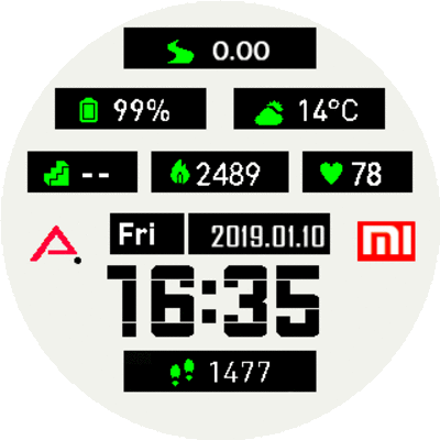 华米跃我Amazfit Pace, Stratos手表表盘
