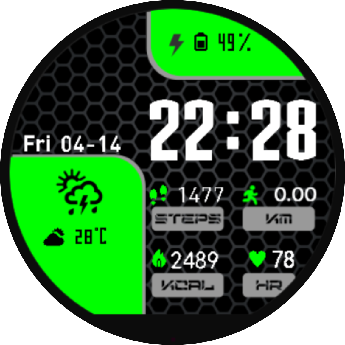 华米跃我Amazfit Pace, Stratos手表表盘