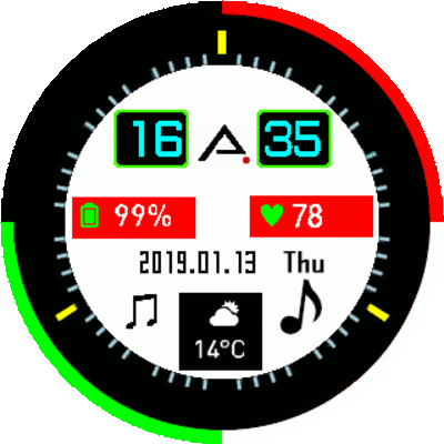 华米跃我Amazfit Pace, Stratos手表表盘