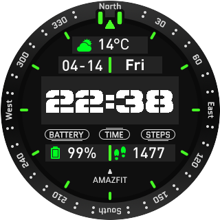 华米跃我Amazfit Pace, Stratos手表表盘