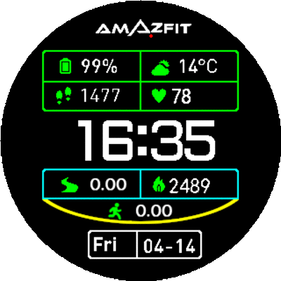华米跃我Amazfit Pace, Stratos手表表盘