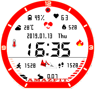 华米跃我Amazfit Pace, Stratos手表表盘