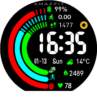 华米跃我Amazfit Pace, Stratos手表表盘