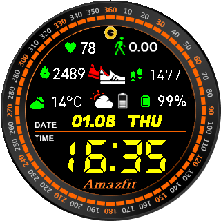 华米跃我Amazfit Pace, Stratos手表表盘