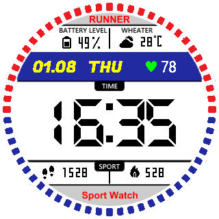 华米跃我Amazfit Pace, Stratos手表表盘
