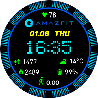 华米跃我Amazfit Pace, Stratos手表表盘