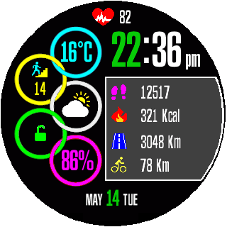 华米跃我Amazfit Pace, Stratos手表表盘
