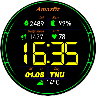 华米跃我Amazfit Pace, Stratos手表表盘