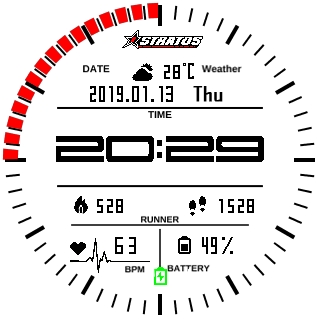 华米跃我Amazfit Pace, Stratos手表表盘