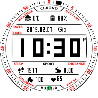 华米跃我Amazfit Pace, Stratos手表表盘