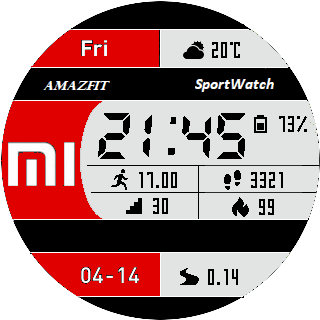华米跃我Amazfit Pace, Stratos手表表盘