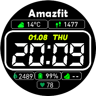 华米跃我Amazfit Pace, Stratos手表表盘