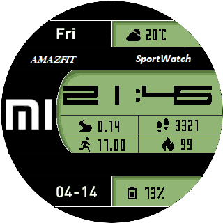 华米跃我Amazfit Pace, Stratos手表表盘
