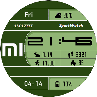 华米跃我Amazfit Pace, Stratos手表表盘