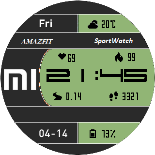 华米跃我Amazfit Pace, Stratos手表表盘