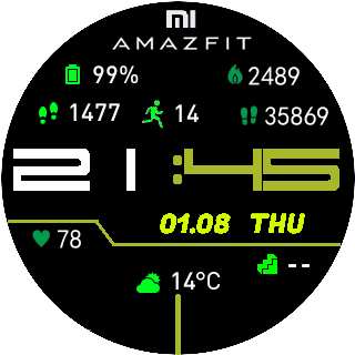 华米跃我Amazfit Pace, Stratos手表表盘