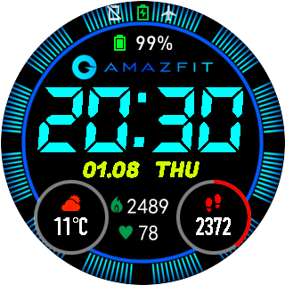 华米跃我Amazfit Pace, Stratos手表表盘