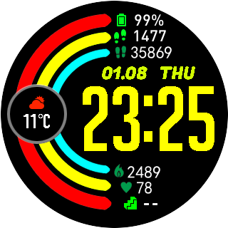 华米跃我Amazfit Pace, Stratos手表表盘