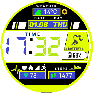 华米跃我Amazfit Pace, Stratos手表表盘