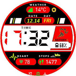 华米跃我Amazfit Pace, Stratos手表表盘