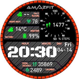 华米跃我Amazfit Pace, Stratos手表表盘