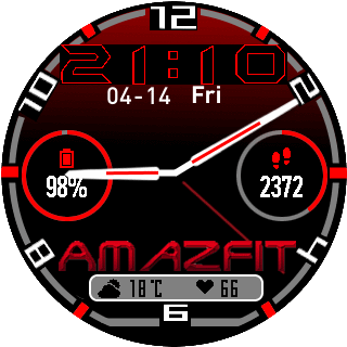 华米跃我Amazfit Pace, Stratos手表表盘