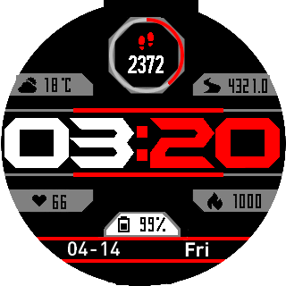 华米跃我Amazfit Pace, Stratos手表表盘