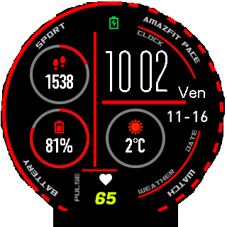 华米跃我Amazfit Pace, Stratos手表表盘