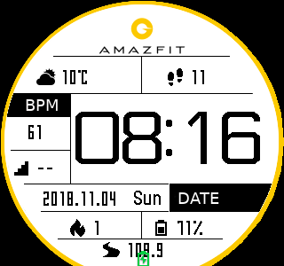 华米跃我Amazfit Pace, Stratos手表表盘