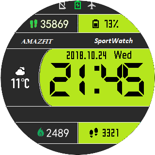 华米跃我Amazfit Pace, Stratos手表表盘
