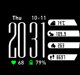 华米跃我Amazfit Pace, Stratos手表表盘
