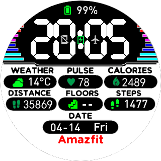 华米跃我Amazfit Pace, Stratos手表表盘