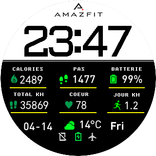 华米跃我Amazfit Pace, Stratos手表表盘