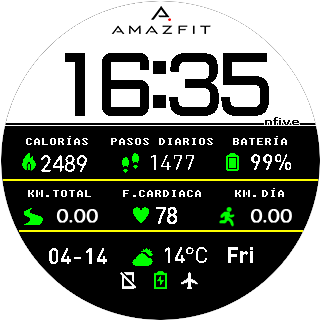 华米跃我Amazfit Pace, Stratos手表表盘