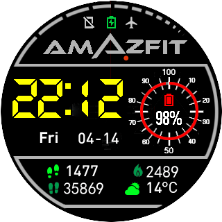 华米跃我Amazfit Pace, Stratos手表表盘