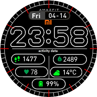 华米跃我Amazfit Pace, Stratos手表表盘